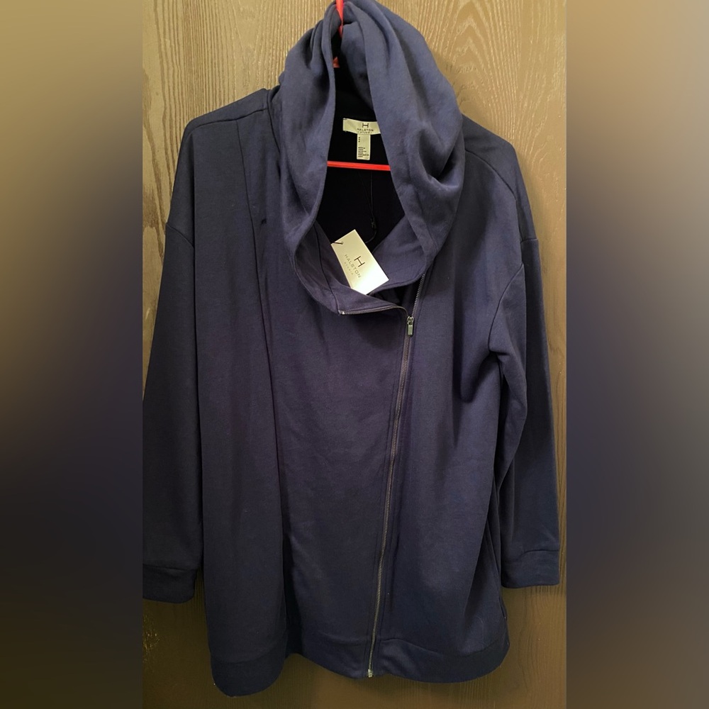 Halston Hoodie. New with tags. Size medium.